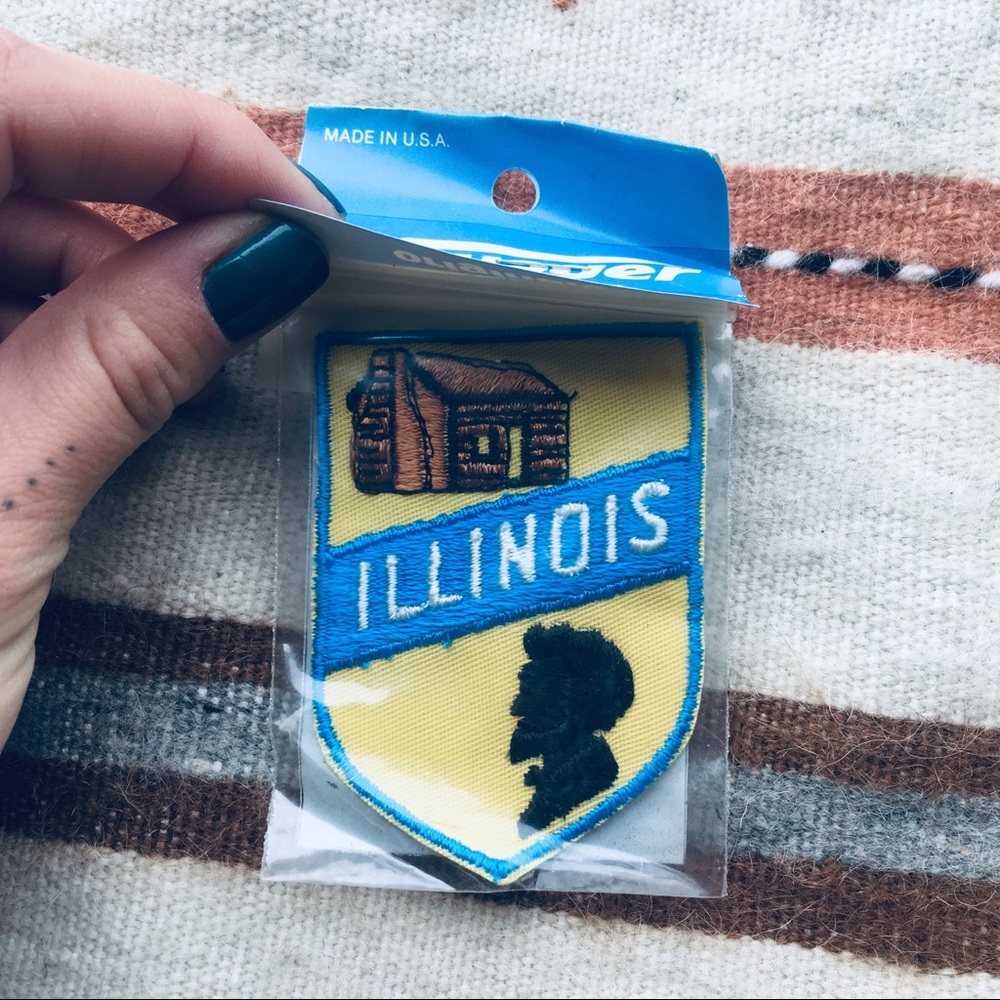 Vintage 70’s Illinois log cabin Voyager patch